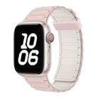 For Apple Watch Series 9 45mm Tri-beads Magnetic Hoop Silicone Watch Band(Pink Starlight) - 1