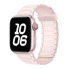 For Apple Watch Series 9 41mm Tri-beads Magnetic Hoop Silicone Watch Band(Bright Pink) - 1