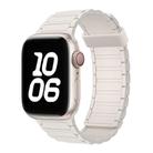 For Apple Watch Series 9 41mm Tri-beads Magnetic Hoop Silicone Watch Band(Starlight) - 1