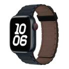 For Apple Watch Series 8 41mm Tri-beads Magnetic Hoop Silicone Watch Band(Midnight Chocolate) - 1