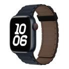 For Apple Watch Series 8 45mm Tri-beads Magnetic Hoop Silicone Watch Band(Midnight Chocolate) - 1