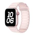 For Apple Watch Series 7 41mm Tri-beads Magnetic Hoop Silicone Watch Band(Bright Pink) - 1