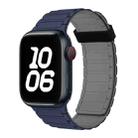 For Apple Watch Series 7 45mm Tri-beads Magnetic Hoop Silicone Watch Band(Indigo Grey) - 1