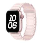 For Apple Watch Series 7 45mm Tri-beads Magnetic Hoop Silicone Watch Band(Bright Pink) - 1