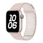 For Apple Watch Series 7 45mm Tri-beads Magnetic Hoop Silicone Watch Band(Pink Starlight) - 1