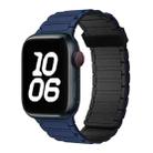 For Apple Watch SE 40mm Tri-beads Magnetic Hoop Silicone Watch Band(Dark Blue Black) - 1