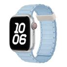 For Apple Watch Series 6 40mm Tri-beads Magnetic Hoop Silicone Watch Band(Baby Blue) - 1