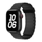 For Apple Watch Series 6 40mm Tri-beads Magnetic Hoop Silicone Watch Band(Black) - 1