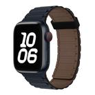 For Apple Watch Series 4 44mm Tri-beads Magnetic Hoop Silicone Watch Band(Midnight Chocolate) - 1