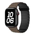 For Apple Watch Series 4 40mm Tri-beads Magnetic Hoop Silicone Watch Band(Chocolate Black) - 1