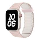 For Apple Watch Series 3 42mm Tri-beads Magnetic Hoop Silicone Watch Band(Pink Starlight) - 1