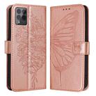 For T-Mobile REVVL 6 Pro / 6x Pro Embossed Butterfly Leather Phone Case(Rose Gold) - 2