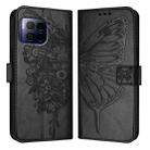 For T-Mobile REVVL 7 Pro 5G Embossed Butterfly Leather Phone Case(Black) - 2