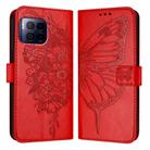 For T-Mobile REVVL 7 Pro 5G Embossed Butterfly Leather Phone Case(Red) - 2