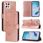 For T-Mobile REVVL 7 5G Embossed Butterfly Leather Phone Case(Rose Gold) - 1