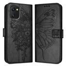 For UMIDIGI Power 7 / Power 7S Embossed Butterfly Leather Phone Case(Black) - 2