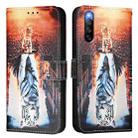 For Sony Xperia 10 IV Colored Drawing Pattern Plain Weave Leather Phone Case(Cats And Tigers) - 2