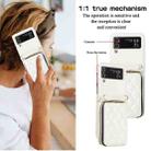 For Samsung Galaxy Z Flip4 Rhombic Full Zipper Wallet Leather Phone Case(White) - 3