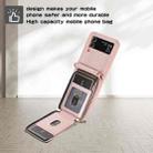 For Samsung Galaxy Z Flip3 Rhombic Full Zipper Wallet Leather Phone Case(Rose Gold) - 2