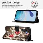 For Samsung Galaxy M56 5G Colored Drawing Pattern Plain Weave Leather Phone Case(Roses On Black) - 3