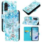 For Samsung Galaxy M56 5G Colored Drawing Pattern Plain Weave Leather Phone Case(Tower Butterfly) - 1