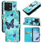 For Xiaomi 14T Pro Colored Drawing Pattern Plain Weave Leather Phone Case(Love Butterfly) - 1