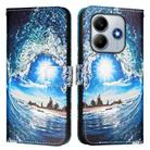 For Xiaomi Poco M7 Pro 5G Colored Drawing Pattern Plain Weave Leather Phone Case(Waves And Sun) - 2