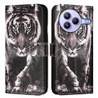 For Xiaomi Civi 5 Pro Colored Drawing Pattern Plain Weave Leather Phone Case(Black And White Tiger) - 2