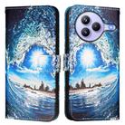 For Xiaomi Civi 5 Pro Colored Drawing Pattern Plain Weave Leather Phone Case(Waves And Sun) - 2