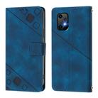 For Umidigi Bison X20 Skin-feel Embossed Leather Phone Case(Blue) - 3