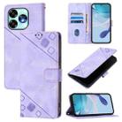 For Umidigi A15 / A15C / A15T Skin-feel Embossed Leather Phone Case(Light Purple) - 1