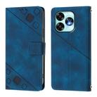 For Umidigi A15 / A15C / A15T Skin-feel Embossed Leather Phone Case(Blue) - 3