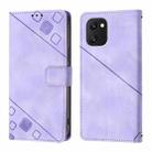 For UMIDIGI Power 7 / Power 7S Skin-feel Embossed Leather Phone Case(Light Purple) - 3