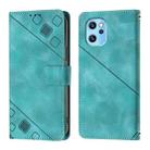 For UMIDIGI Power 7 Max Skin-feel Embossed Leather Phone Case(Green) - 3