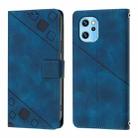 For UMIDIGI Power 7 Max Skin-feel Embossed Leather Phone Case(Blue) - 3