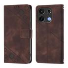 For UMIDIGI Note 100 Skin-feel Embossed Leather Phone Case(Brown) - 3
