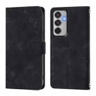 For Samsung Galaxy M35 Skin-feel Embossed Leather Phone Case(Black) - 3