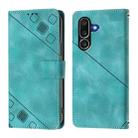 For Samsung Galaxy M56 5G Skin-feel Embossed Leather Phone Case(Green) - 3