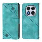 For Xiaomi Poco X7 5G Skin-feel Embossed Leather Phone Case(Green) - 2
