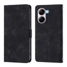 For Xiaomi Poco X7 Pro 5G Skin-feel Embossed Leather Phone Case(Black) - 2