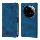 For Xiaomi 15 Ultra Skin-feel Embossed Leather Phone Case(Blue) - 2