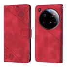 For Xiaomi 15 Ultra Skin-feel Embossed Leather Phone Case(Red) - 2