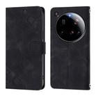 For Xiaomi 15 Ultra Skin-feel Embossed Leather Phone Case(Black) - 2