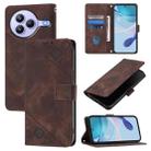 For Xiaomi Civi 5 Pro 5G Skin-feel Embossed Leather Phone Case(Brown) - 1