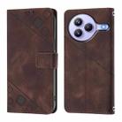 For Xiaomi Civi 5 Pro 5G Skin-feel Embossed Leather Phone Case(Brown) - 2