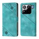 For Xiaomi 15S Pro 5G Skin-feel Embossed Leather Phone Case(Green) - 2