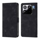 For Xiaomi 15S Pro 5G Skin-feel Embossed Leather Phone Case(Black) - 2