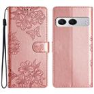 For OnePlus Nord 4 Cherry Blossom Butterfly Skin Feel Embossed PU Phone Case(Rose Gold) - 1