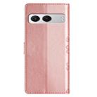 For OnePlus Nord 4 Cherry Blossom Butterfly Skin Feel Embossed PU Phone Case(Rose Gold) - 3