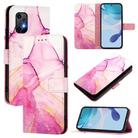 For Umidigi Bison X20 PT003 Marble Pattern Flip Leather Phone Case(Pink Purple Gold) - 1